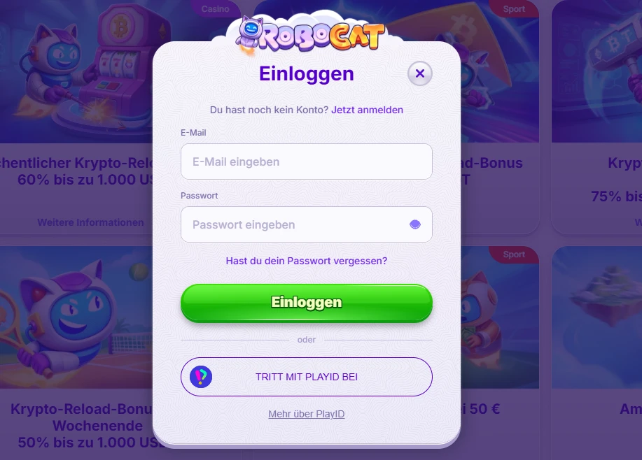 robocat-casino-login-de